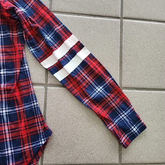 Juniors Small Rue21 Flannel Button-Up Shirt "The Struggle Is Real" Red Blue - Picture 6 of 8